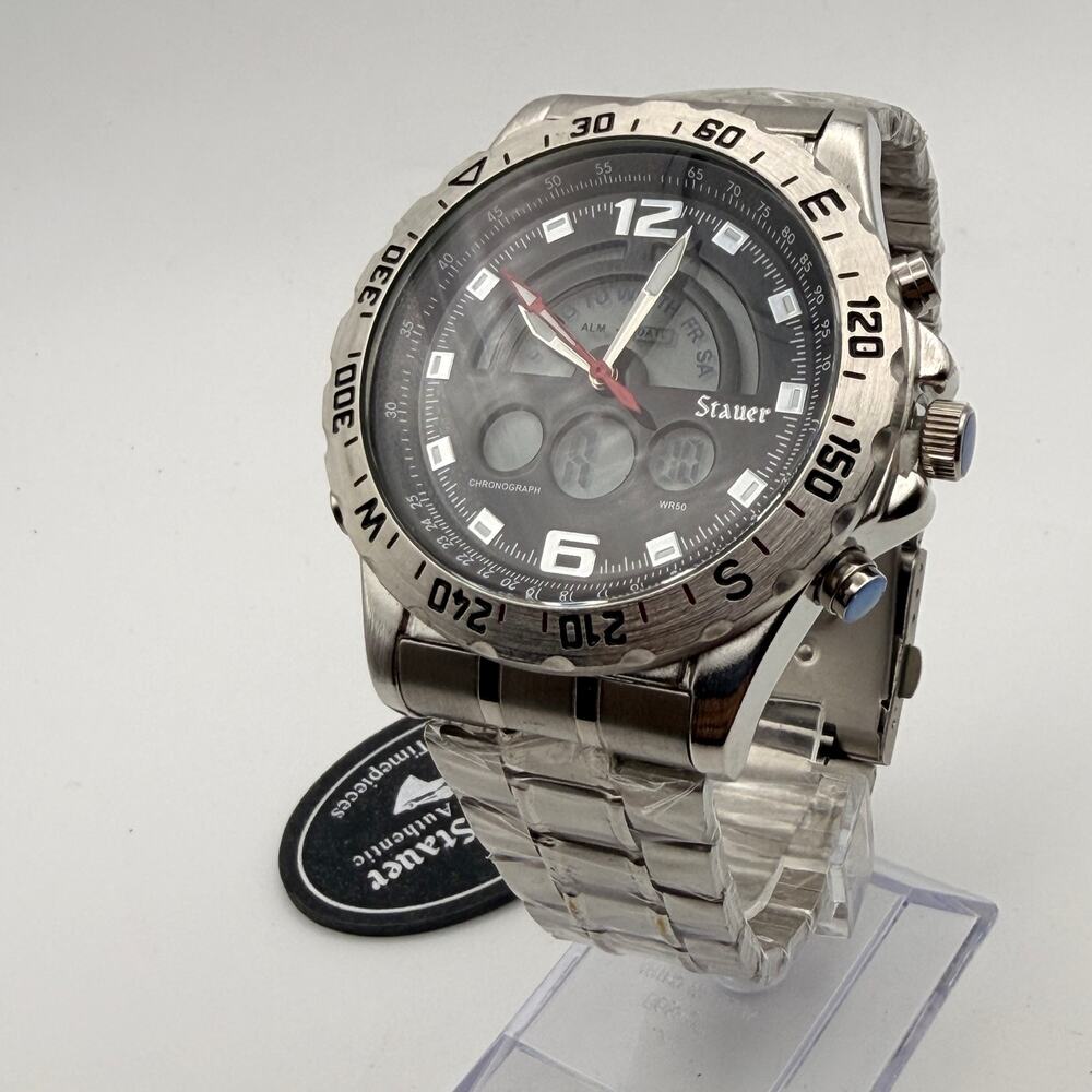 Stauer Compendium Hybrid Chronograph Watch - Oversized Sporty Timepiece